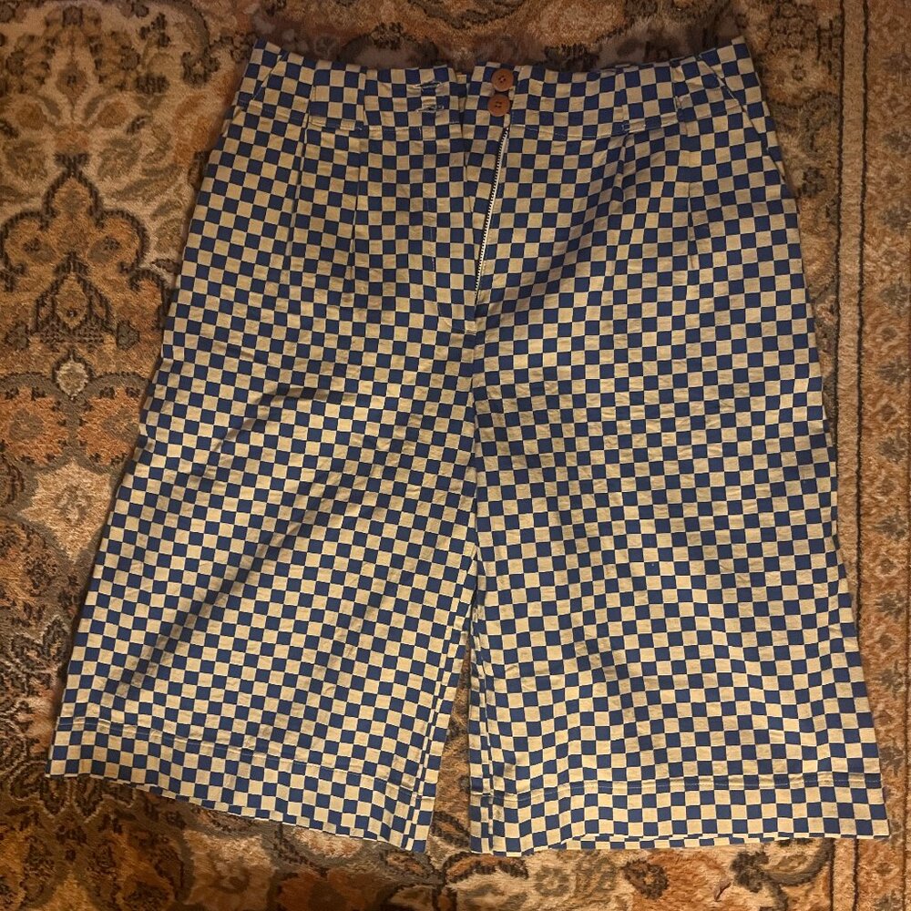NWOT Ilana Kohn Charli Culottes Marine Checks
